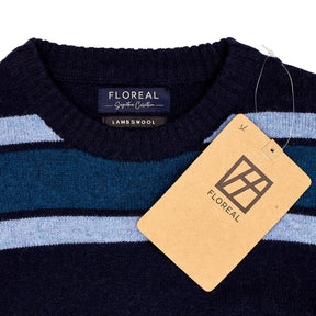 Floreal Blue Striped Lambswool Jumper