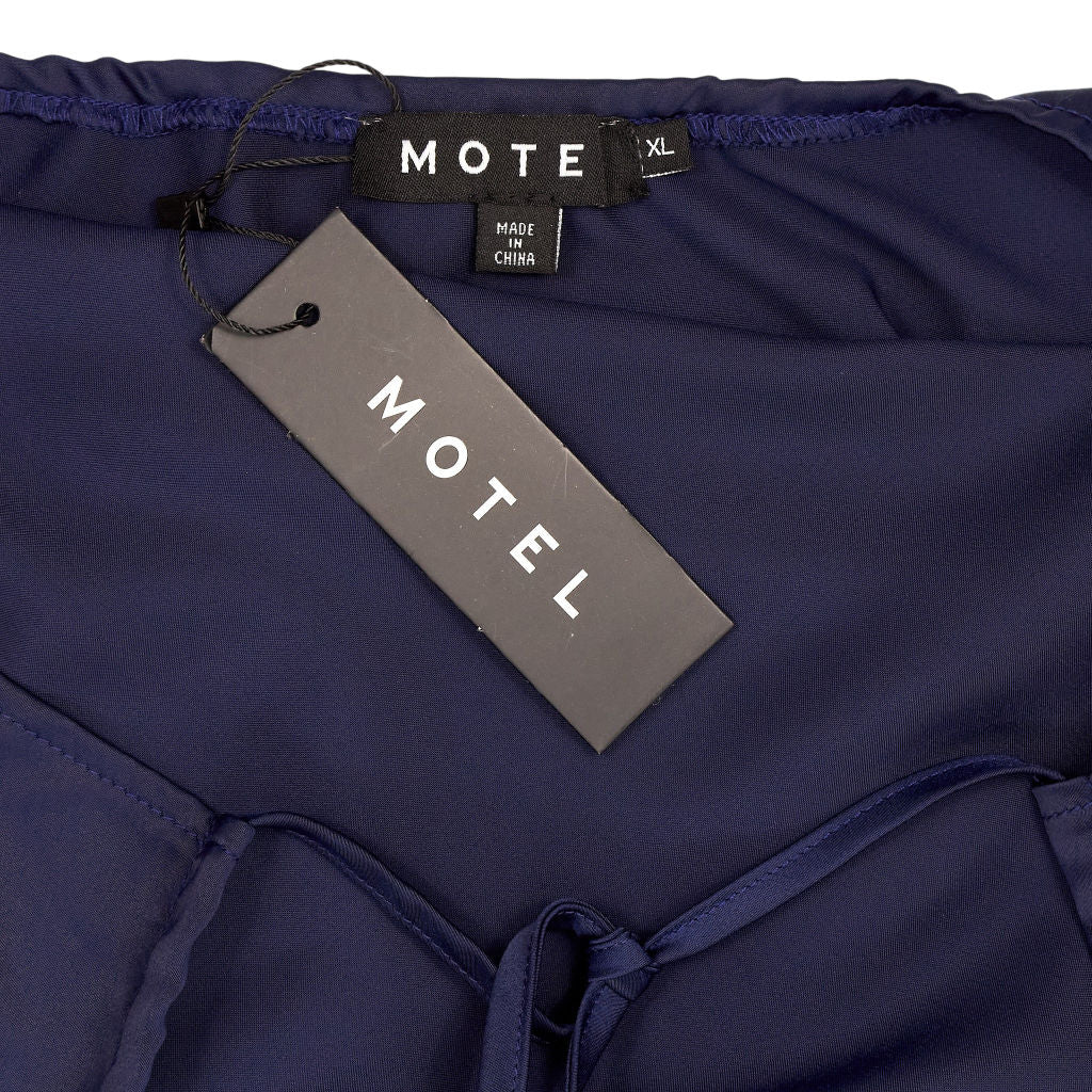 Motel Midnight Blue Perdita Satin Dress