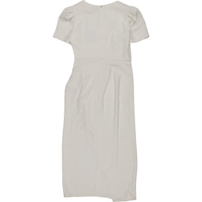 Self-Portrait White Crepe Midi Dress