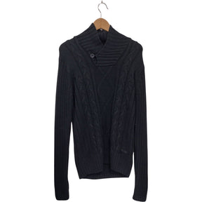 Lee Cooper Navy Blue Cable Knit Jumper