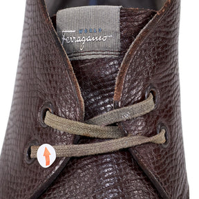 Ferragamo Brown Leather Chukka Boots