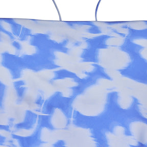 OMNES Blue River Blurred Floral Dress