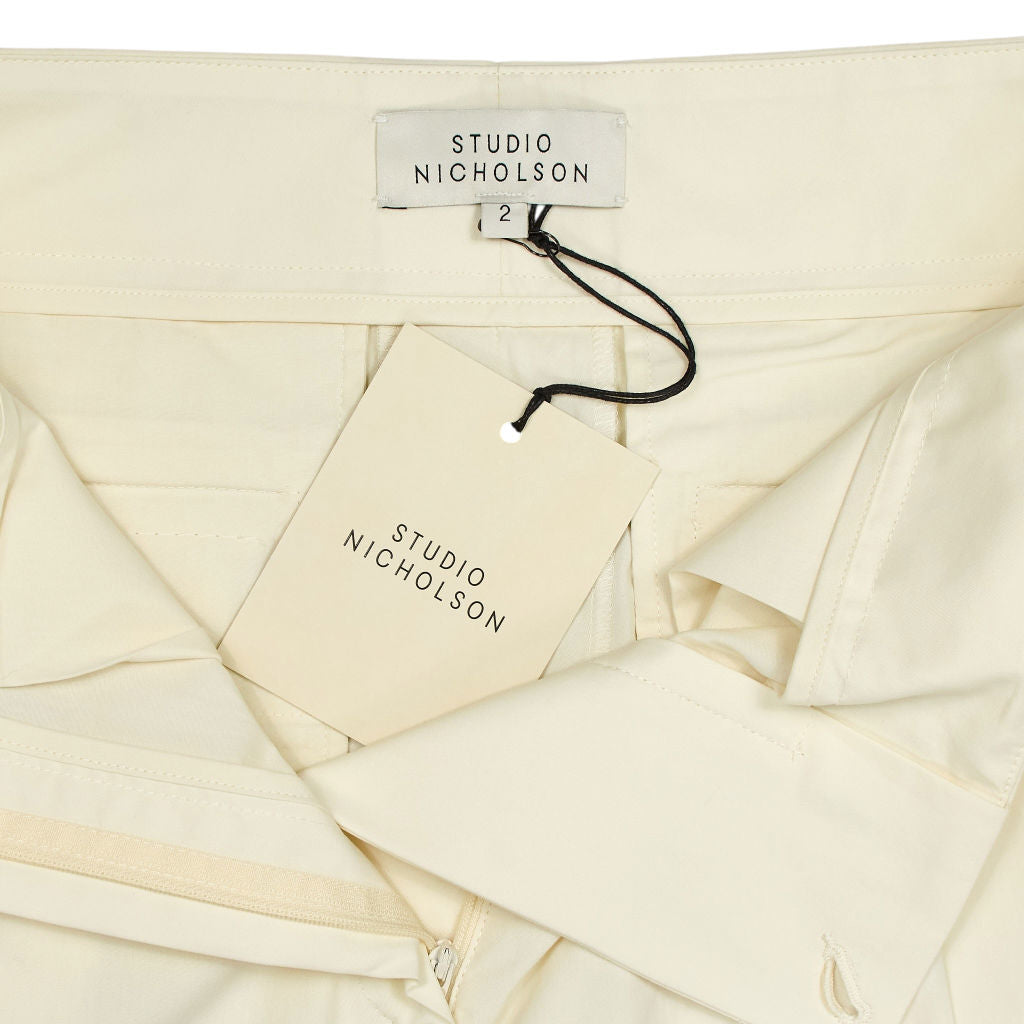 Studio Nicholson Parchment Dordoni Pleat Pants
