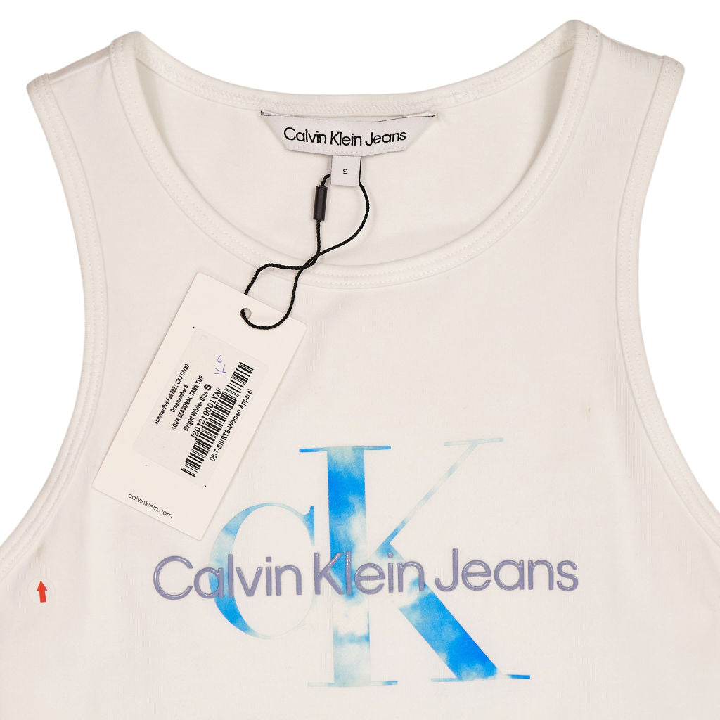 Calvin Klein White Aqua Tank Top