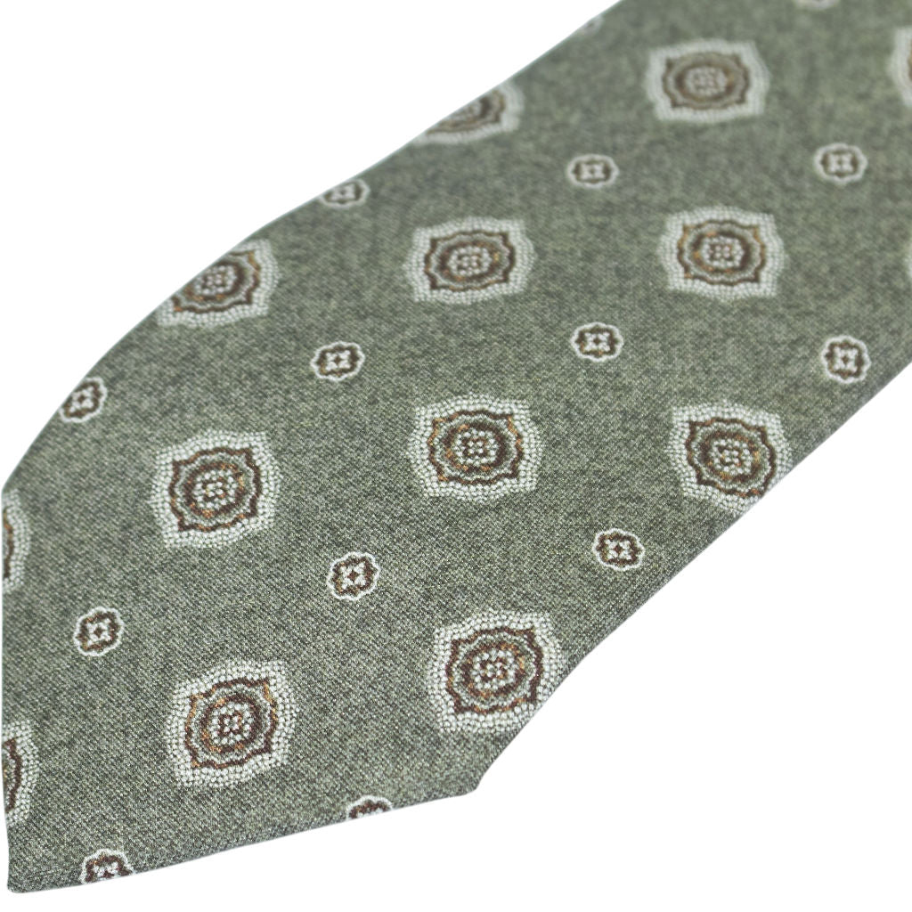 Moss Liberty Fabric Sage Green Floral Pattern Tie Bundle x 3