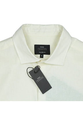 Moss London Cream Tailored Fit Shirt