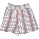 WYSE Tan Blue Stripe Angeline Shorts