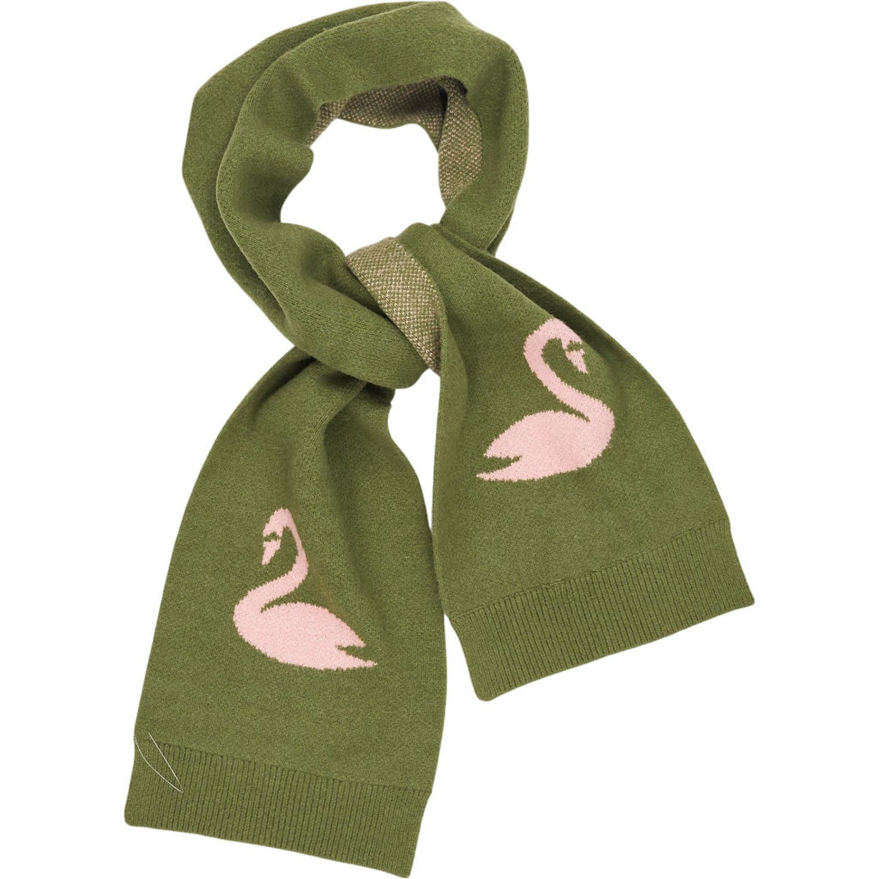 OMNES Green Molly Swan Scarf