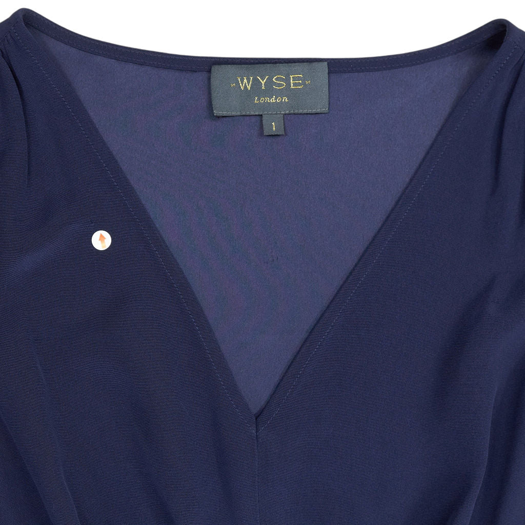 WYSE London Navy Midi Dress