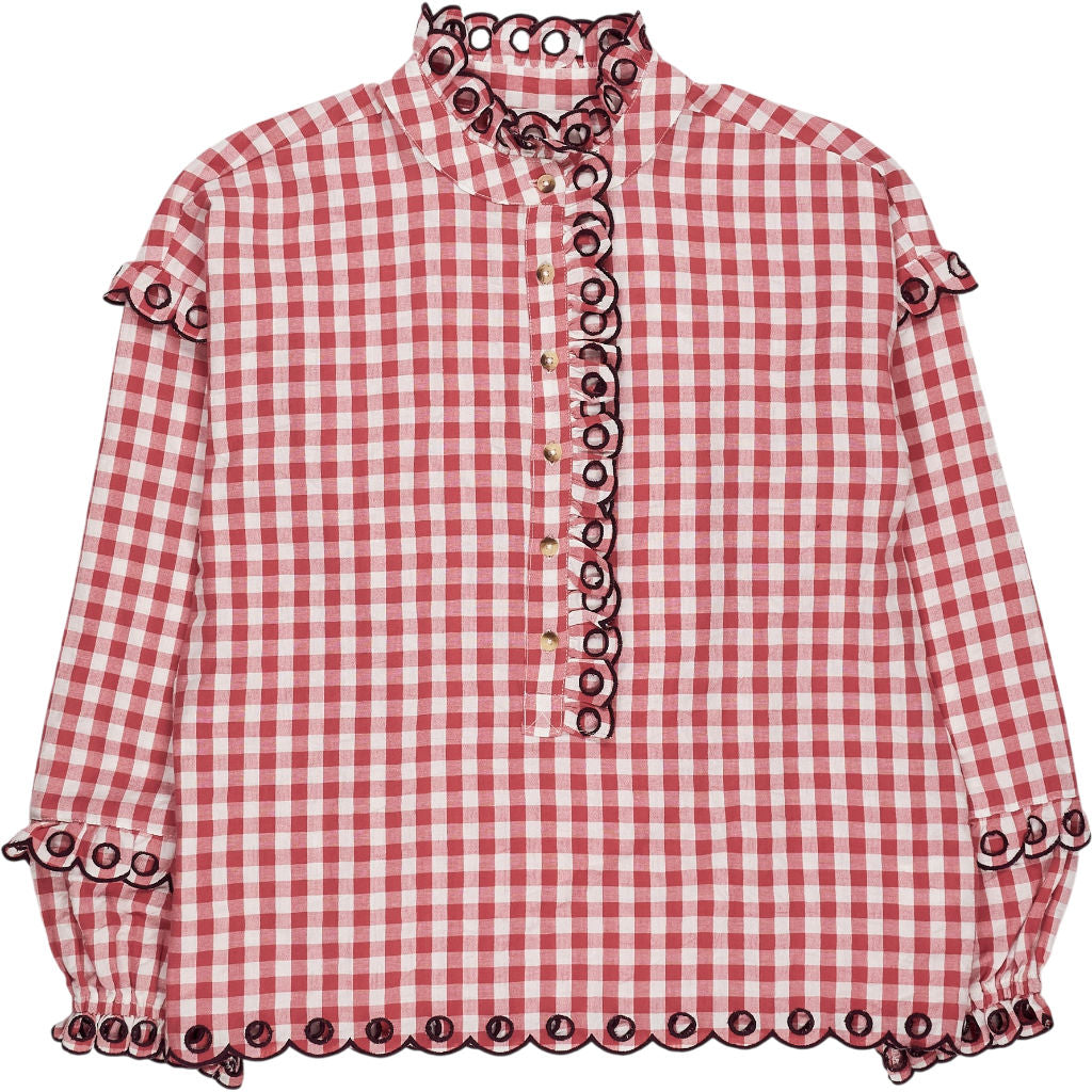 Bonte Rosehip Red White Billie Check Shirt