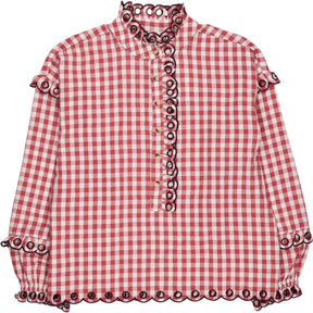 Bonte Rosehip Red White Billie Check Shirt