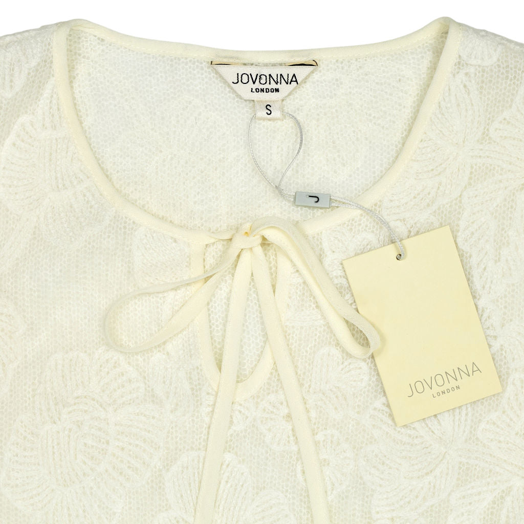 Jovonna Cream Floral Lace Top