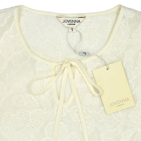 Jovonna Cream Floral Lace Top