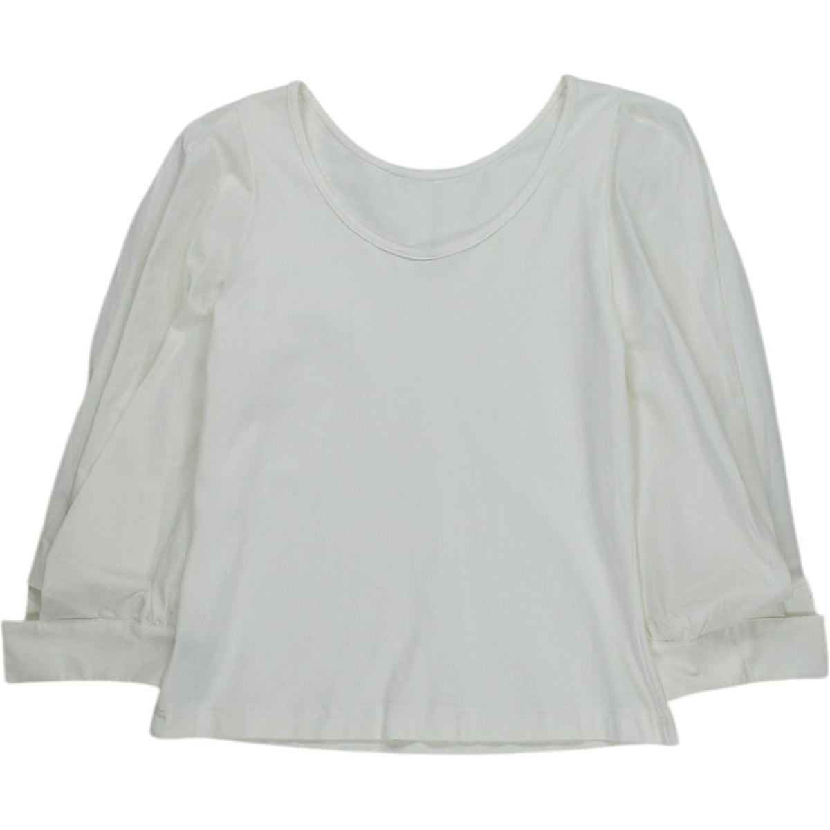 Mother of Pearl White Puff Sleeve Top