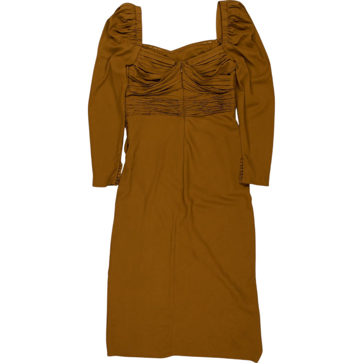 Self-Portrait Brown Ruched Dress