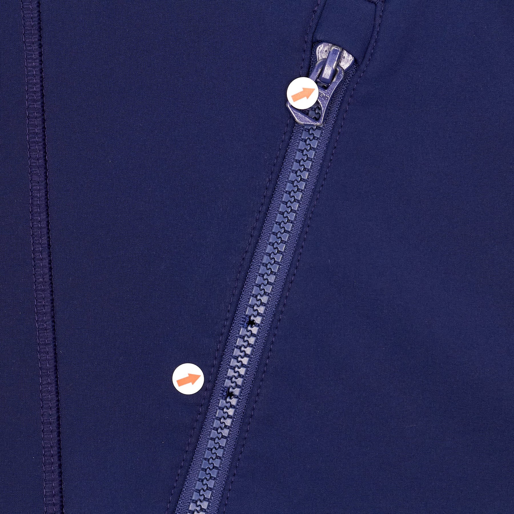 Lands' End Blue Jacket with Zip Closure