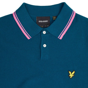 Lyle & Scott Teal Blue Cotton Polo Shirt
