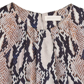 St. Emile Grey Silk Snake Print Dress