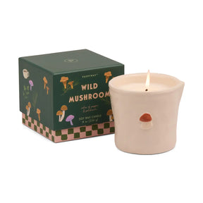 Mushroom Embossed Ceramic Candle