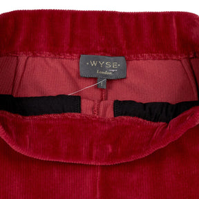 Wyse Red Velvet Cord Camille Trousers