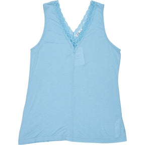 Promise Blue Lace Trim Sleeveless Pyjama Top