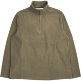 Lands' End Khaki Fleece 1/4 Zip Sweatshirt