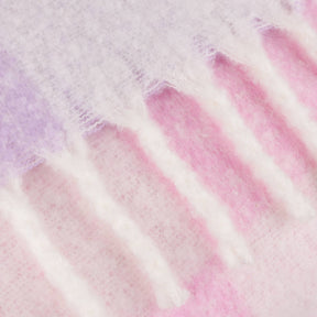 'JOY' Checked Tasselled Throw