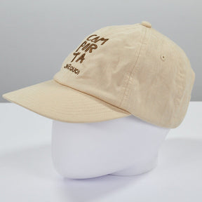 JNçQUOI Beige Embroidered Cap