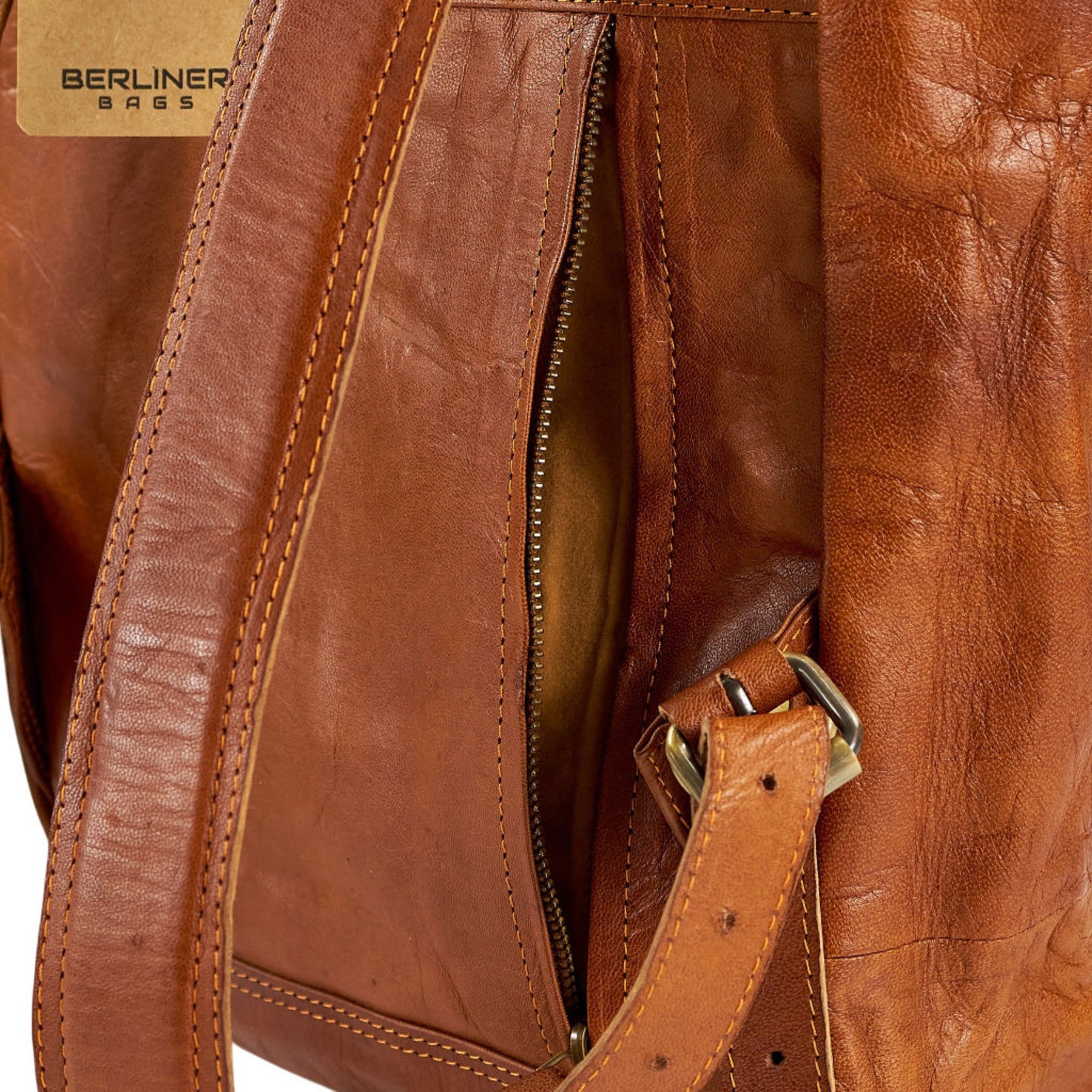 Berliner Bags Brown Leather Backpack