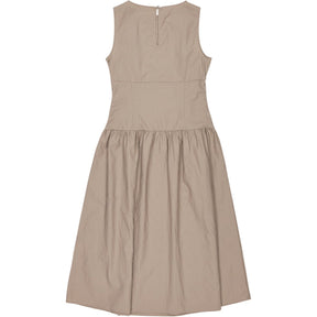Vivere Beige Sleeveless Midi Dress