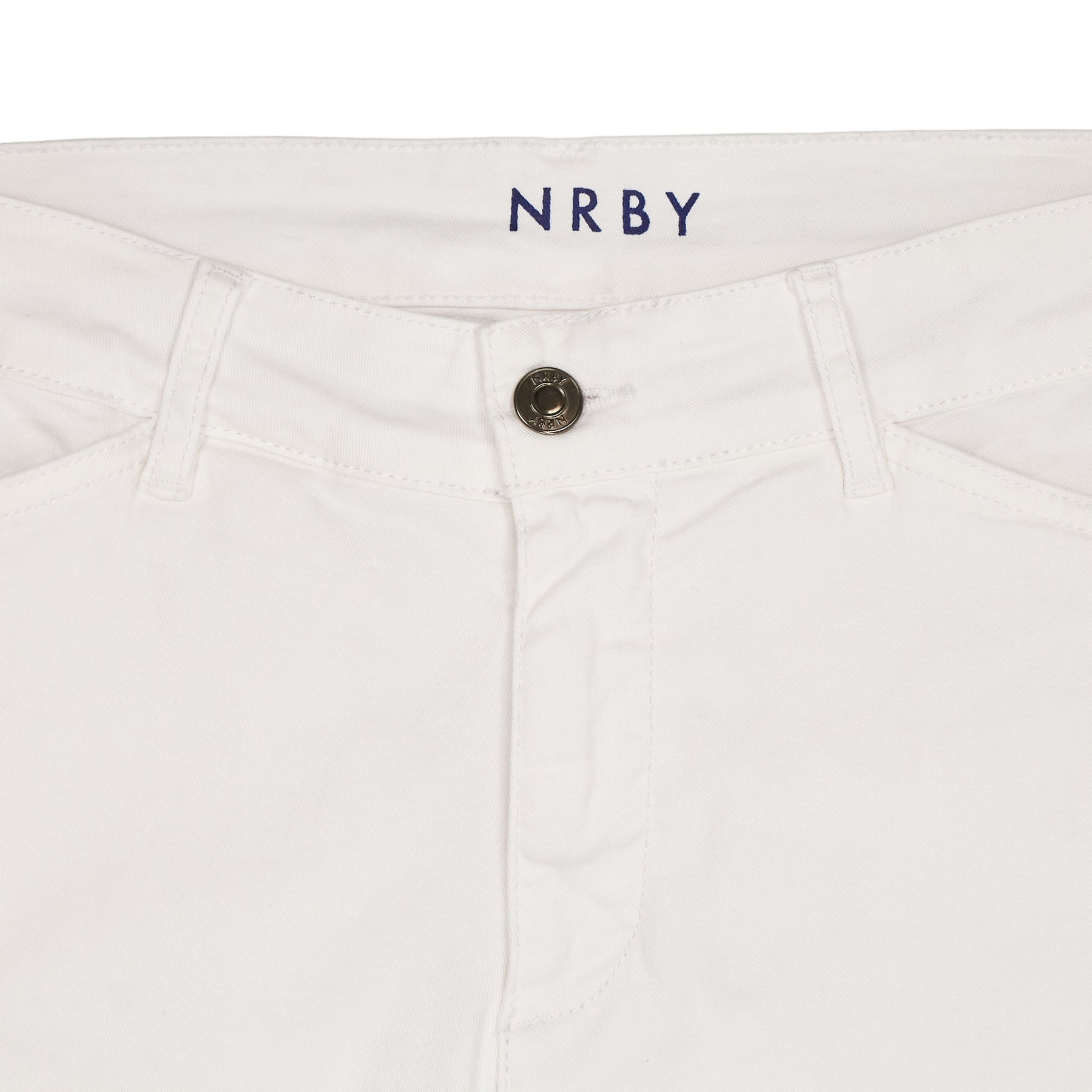 NRBY White Cropped Trousers