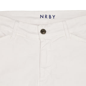 NRBY White Cropped Trousers