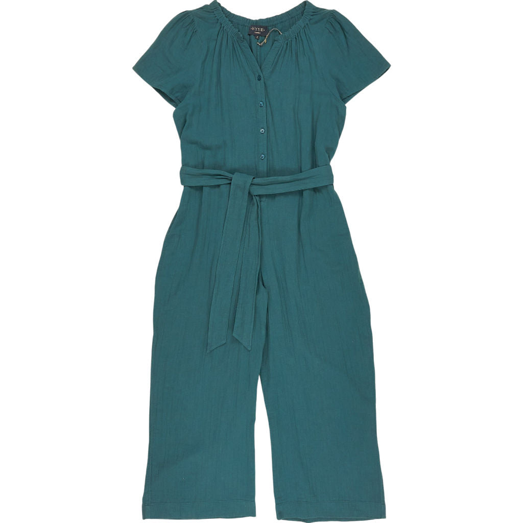 Wyse Petrol Naomi Double Gauze Jumpsuit