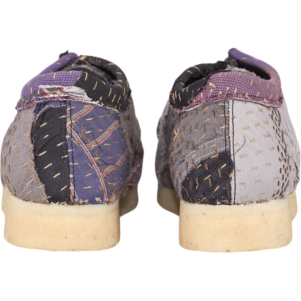 By Walid Grey Shirting Re-Patch Connie Lace Up Trainers