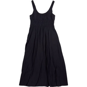 Hush Black Gathered Straps Midi Dress