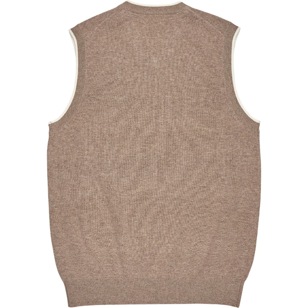 Lyle & Scott Beige Cashmere Wool Vest