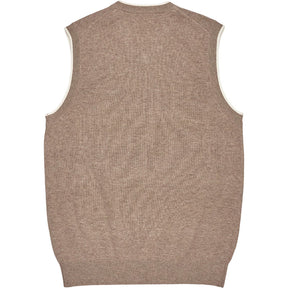 Lyle & Scott Beige Cashmere Wool Vest