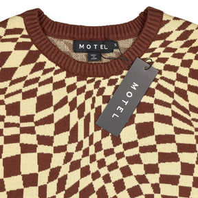 Motel Brown Square Knit Vest