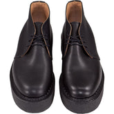 YMC Black Leather Platform Boots