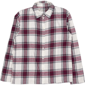 Schiesser Maroon White Check Shirt