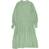Witchery Green Smocked Midi Dress