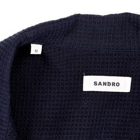 Sandro Navy Waffle Knit Shirt