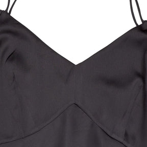 OMNES Black Anthia Drop Shoulder Midi Dress