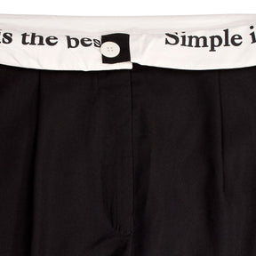 Fidos Black Wide Leg Trousers