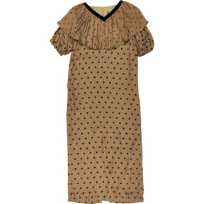 Mother of Pearl Brown Polka Dot Midi Dress