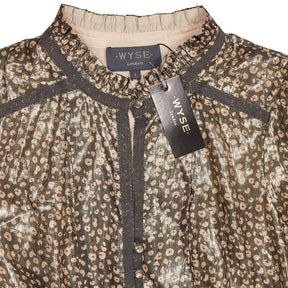 Wyse Metallic Gold Leopard Jodie Dress