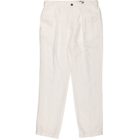 Drake's White Linen Trousers