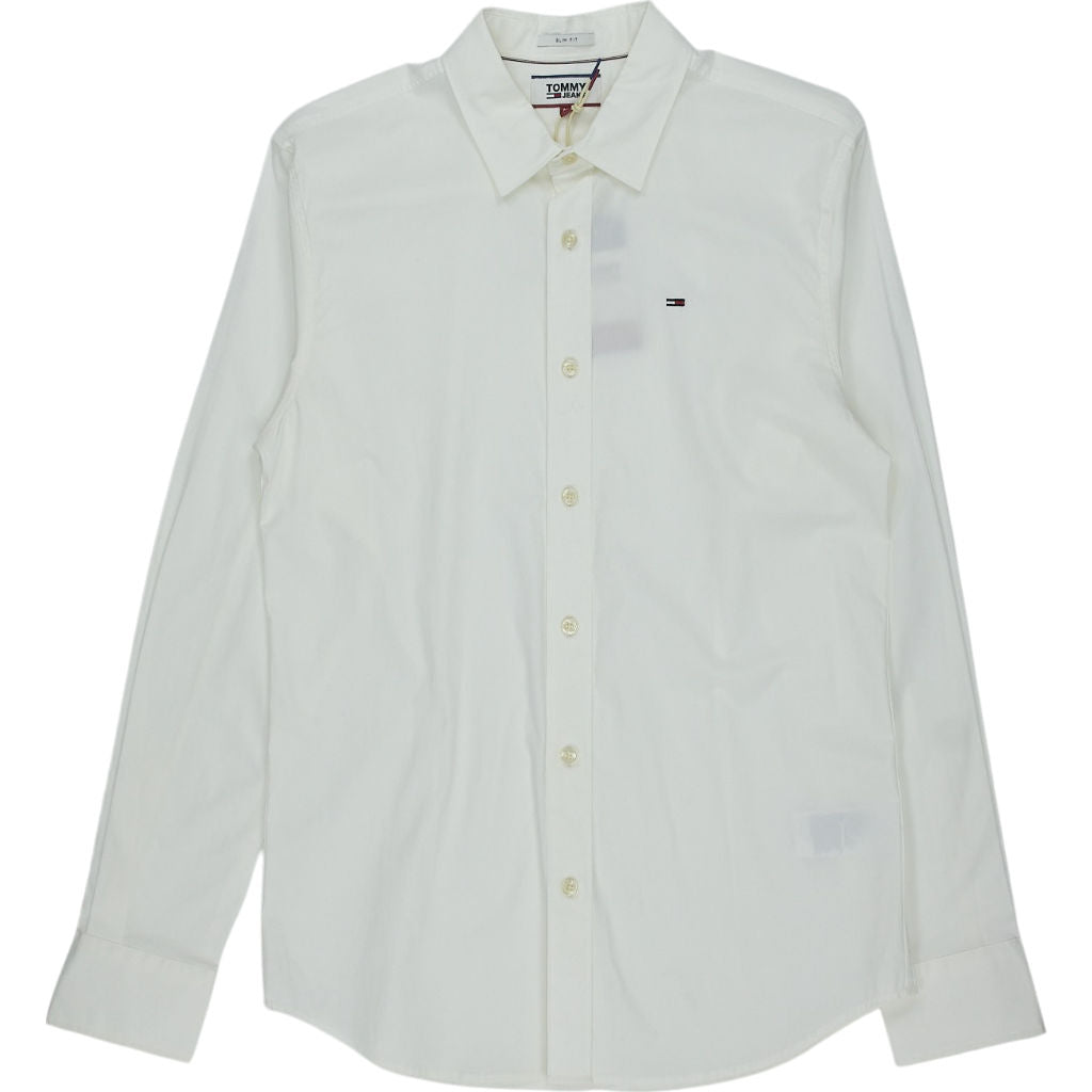 Tommy Jeans White Slim Fit Shirt
