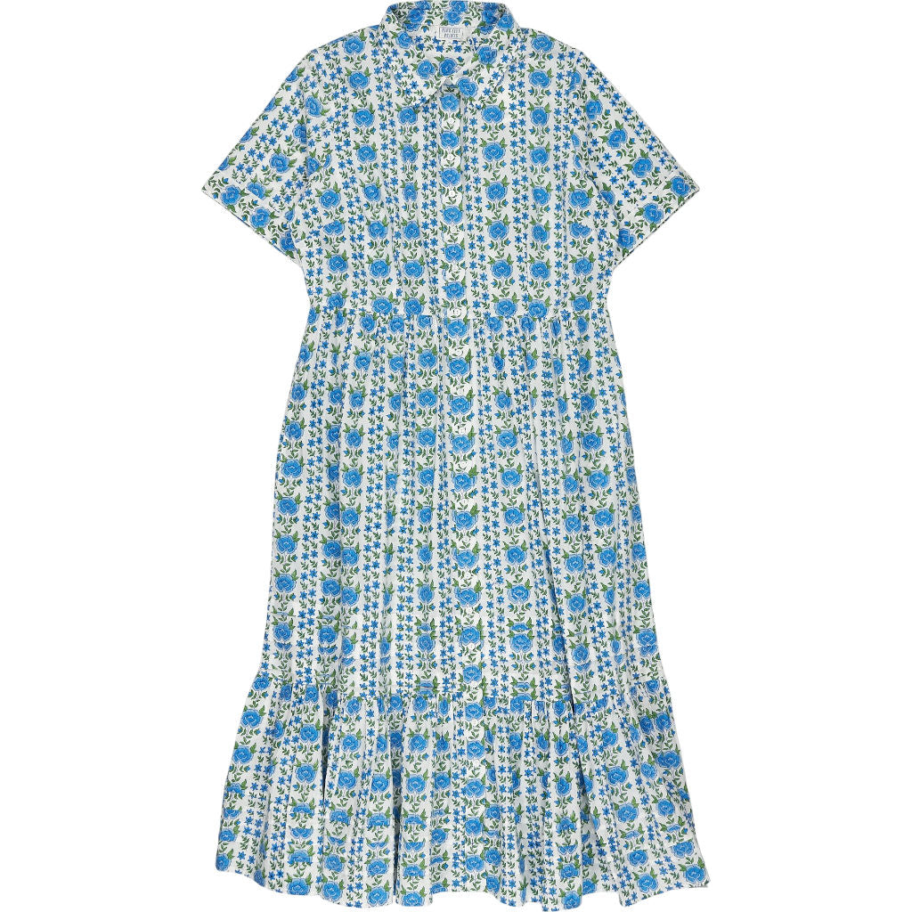 Pink City Prints Blue Floral Maddy Dress