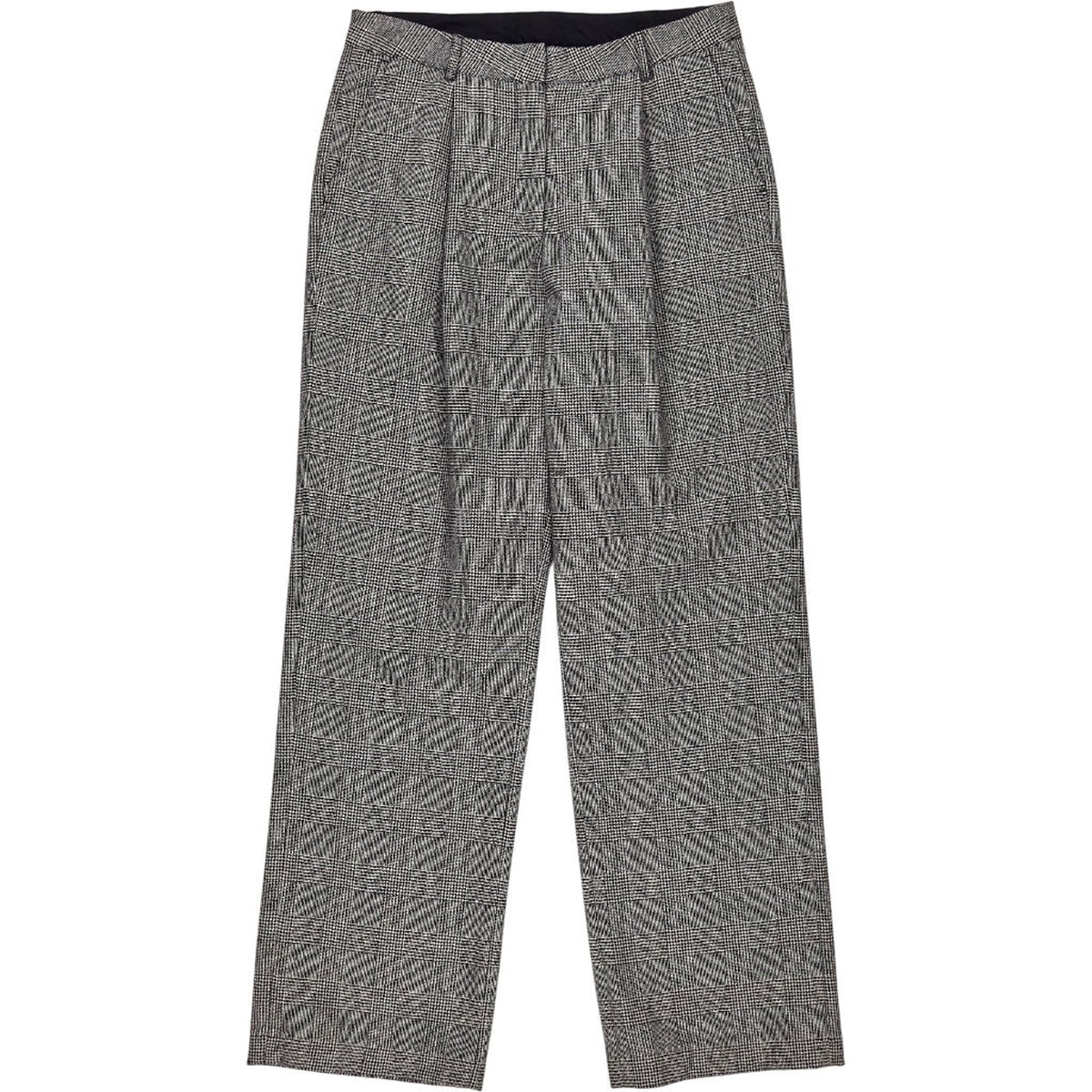 Baukjen Black & White Check Wool Trousers